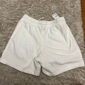 Artizia white cozy terry short 5 inch